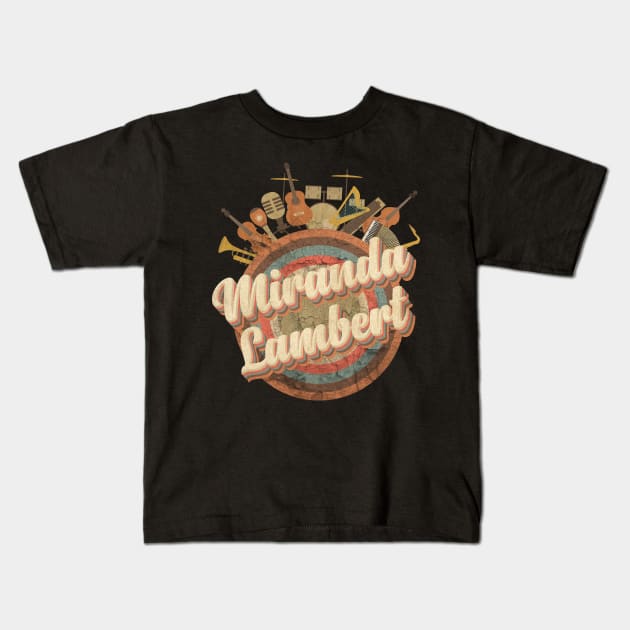 Music Tour Vintage Retro Style // Miranda Leigh Lambert Kids T-Shirt by kumurkumur